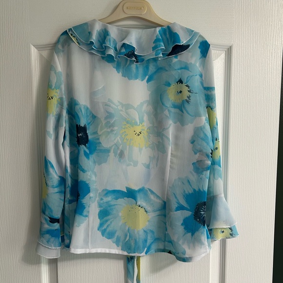 MEXX Chiffon Beach Cover Blouse - Picture 3 of 4